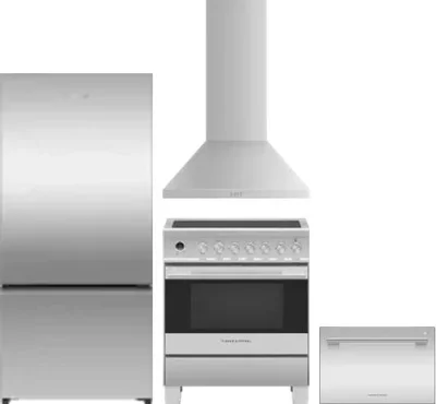 4 Piece Package Includes Refrigerator, Range, Hood And Dishwasher